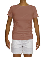 Regular Short Sleeve Boat Neck T-Shirt