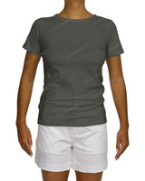 Regular Short Sleeve Boat Neck T-Shirt