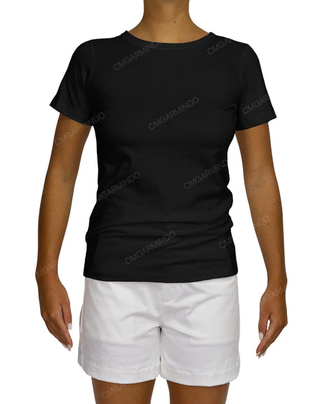 Regular Short Sleeve Boat Neck T-Shirt