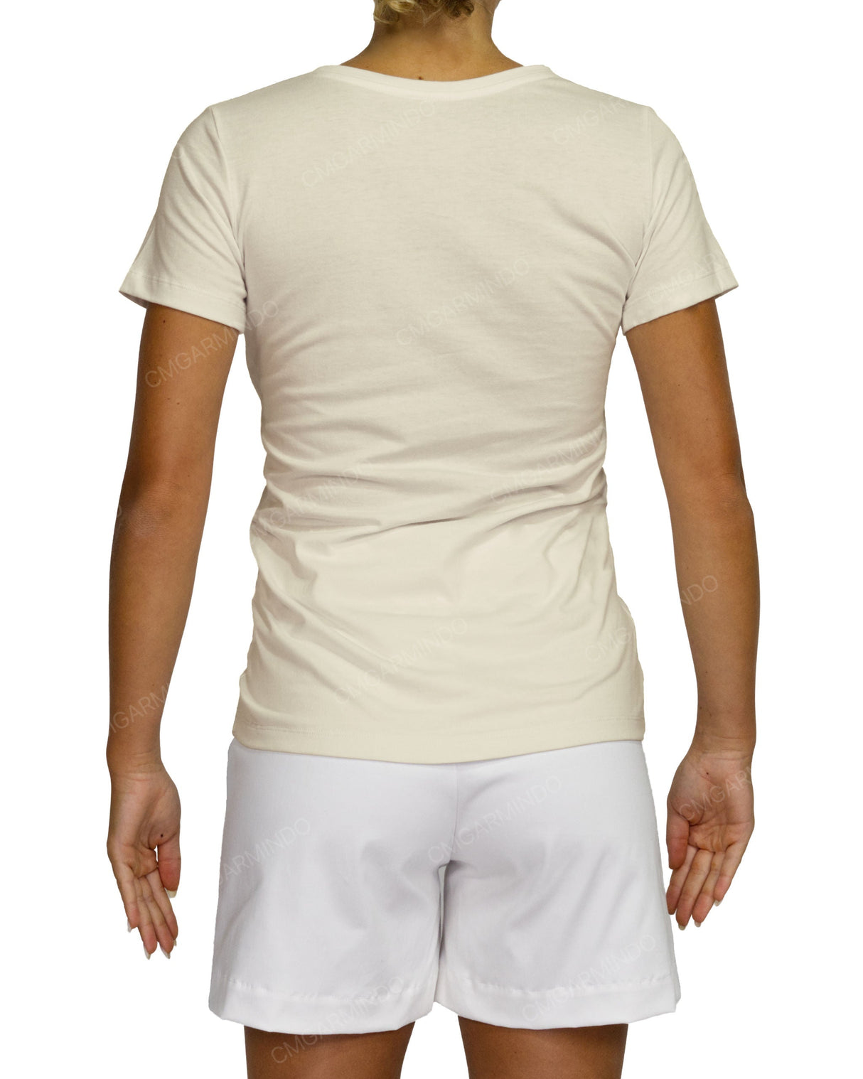 Regular Short Sleeve Boat Neck T-Shirt