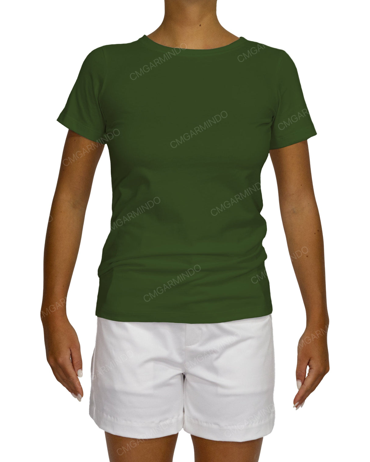 Regular Short Sleeve Boat Neck T-Shirt