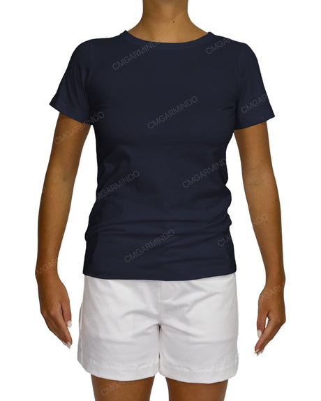 Regular Short Sleeve Boat Neck T-Shirt