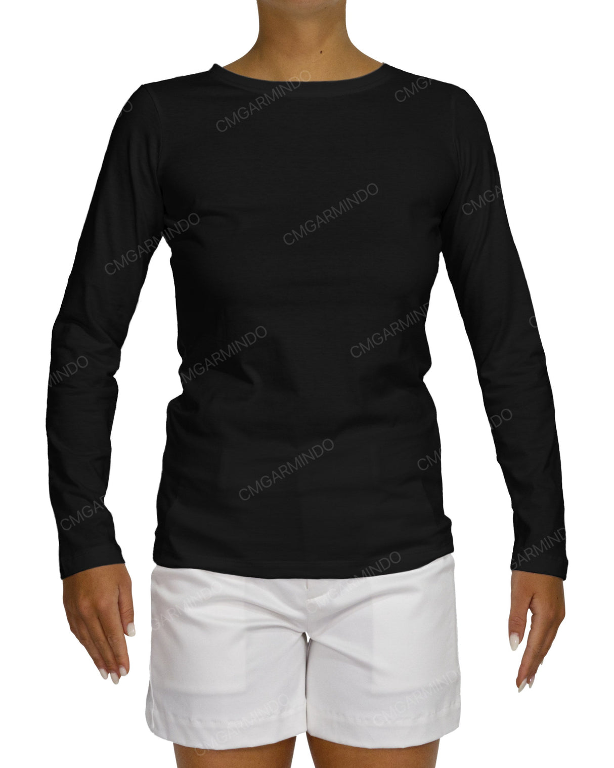 Regular Long Sleeve Boat Neck T-shirt