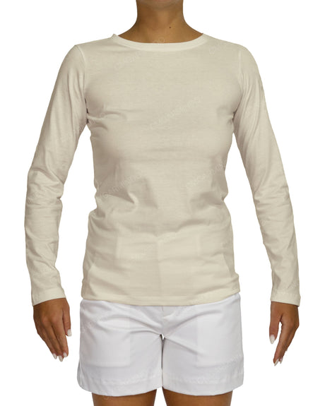 Regular Long Sleeve Boat Neck T-shirt