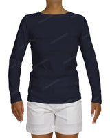 Regular Long Sleeve Boat Neck T-shirt