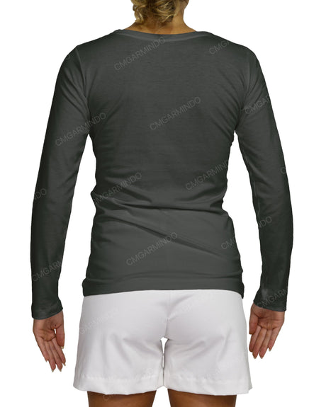 Regular Long Sleeve Boat Neck T-shirt