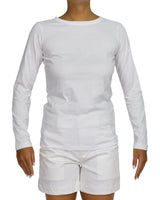 Regular Long Sleeve Boat Neck T-shirt