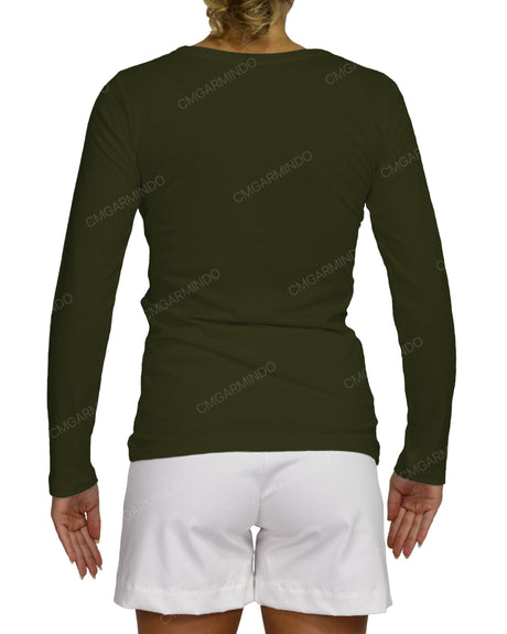 Regular Long Sleeve Boat Neck T-shirt