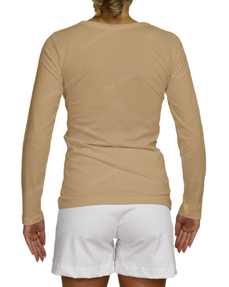 Regular Long Sleeve Boat Neck T-shirt