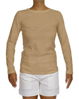 Regular Long Sleeve Boat Neck T-shirt