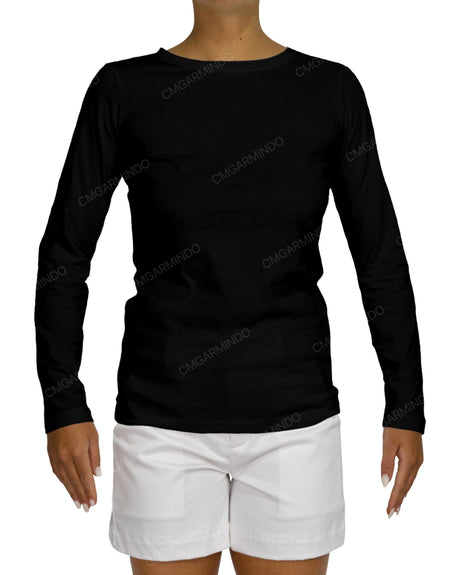 Regular Long Sleeve Boat Neck T-shirt