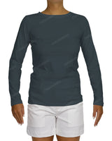 Regular Long Sleeve Boat Neck T-shirt