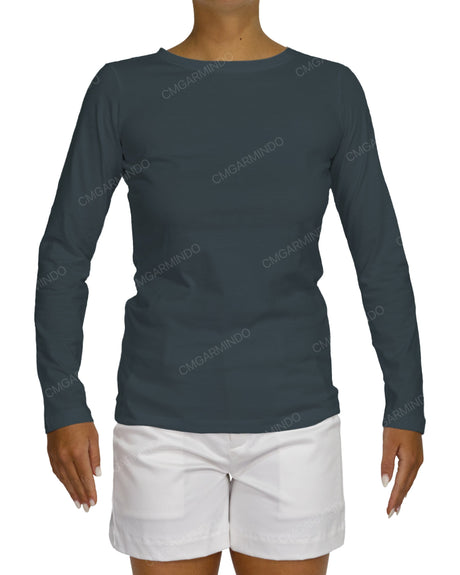 Regular Long Sleeve Boat Neck T-shirt