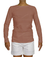 Regular Long Sleeve Boat Neck T-shirt