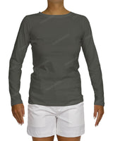 Regular Long Sleeve Boat Neck T-shirt