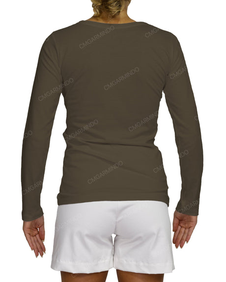 Regular Long Sleeve Boat Neck T-shirt