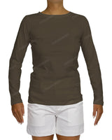 Regular Long Sleeve Boat Neck T-shirt