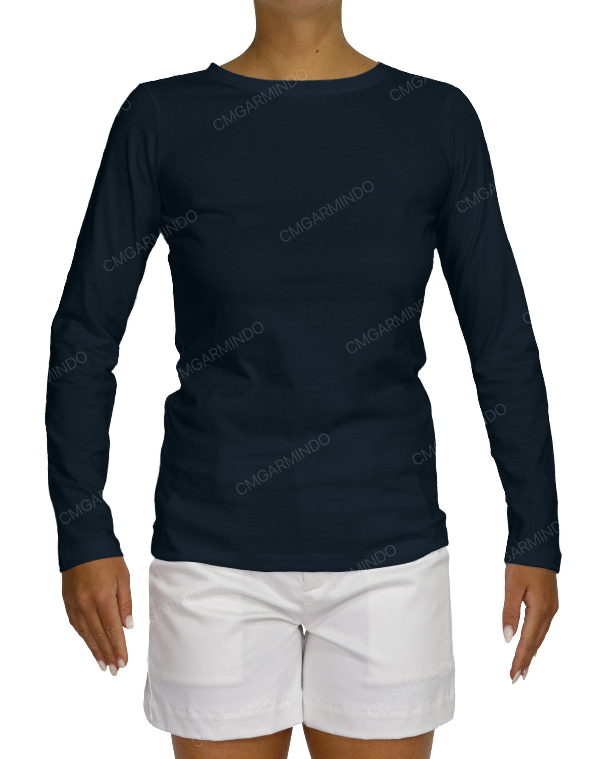 Regular Long Sleeve Boat Neck T-shirt