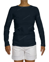 Regular Long Sleeve Boat Neck T-shirt