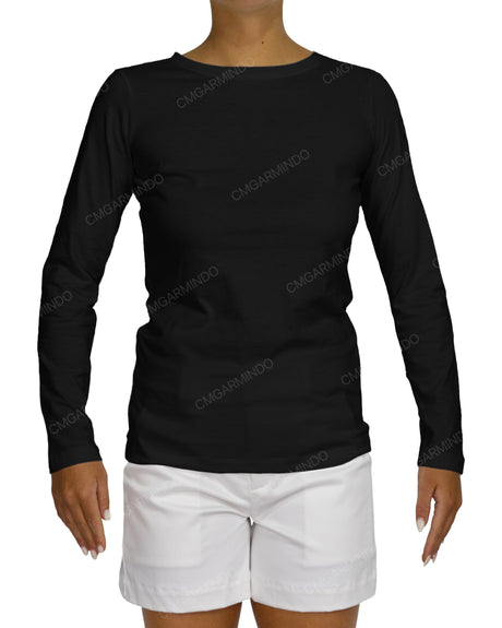 Regular Long Sleeve Boat Neck T-shirt