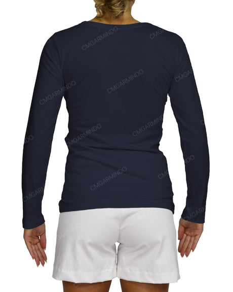 Regular Long Sleeve Boat Neck T-shirt