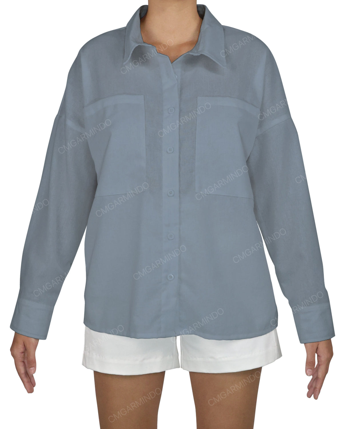 Oversized Dolman Button Up Shirt