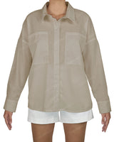 Oversized Dolman Button Up Shirt