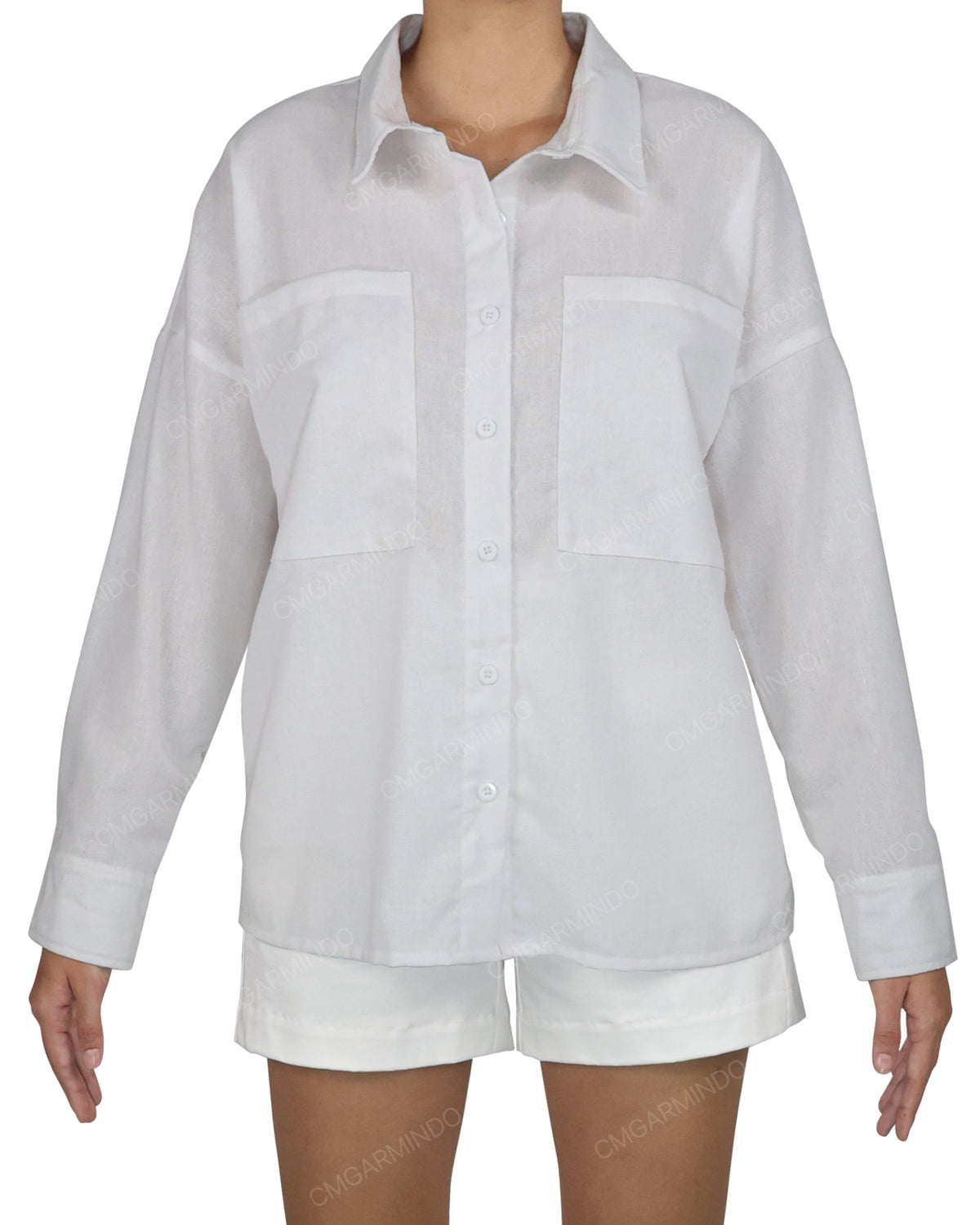 Oversized Dolman Button Up Shirt