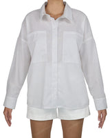 Oversized Dolman Button Up Shirt