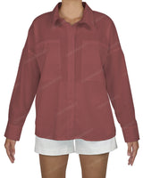 Oversized Dolman Button Up Shirt