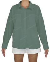 Oversized Dolman Button Up Shirt
