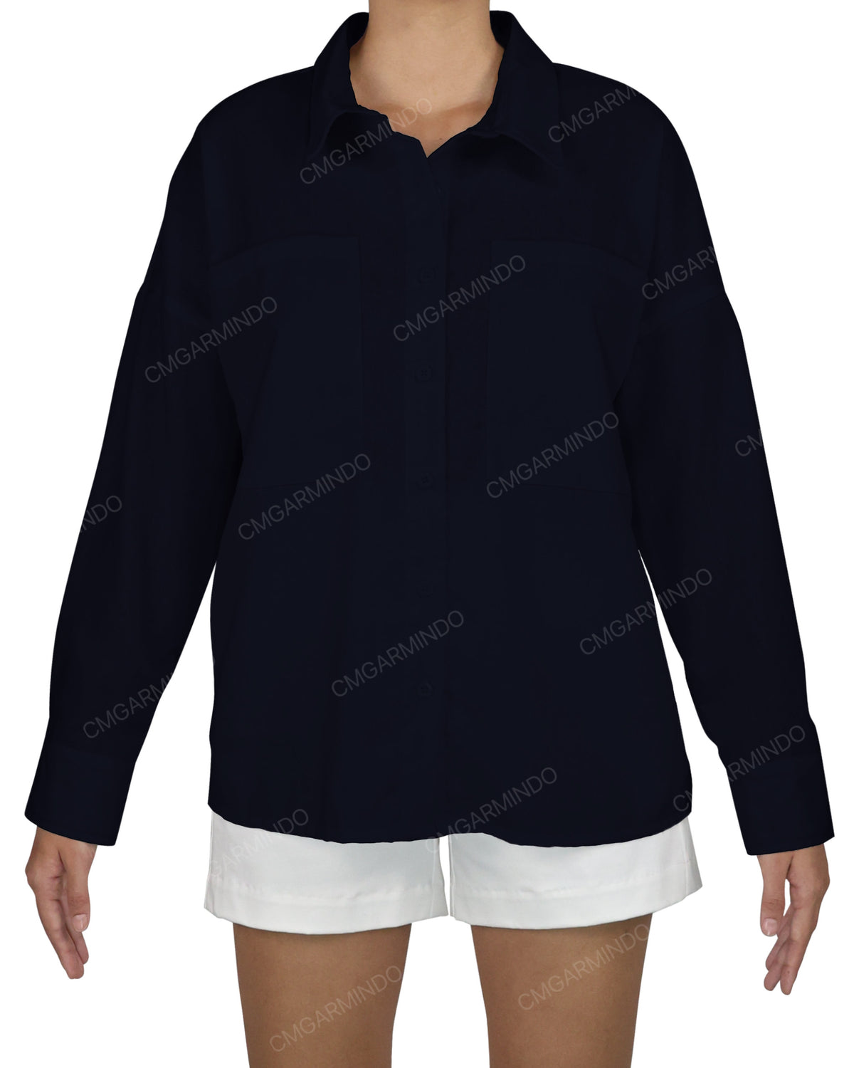 Oversized Dolman Button Up Shirt