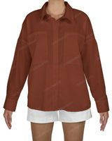 Oversized Dolman Button Up Shirt