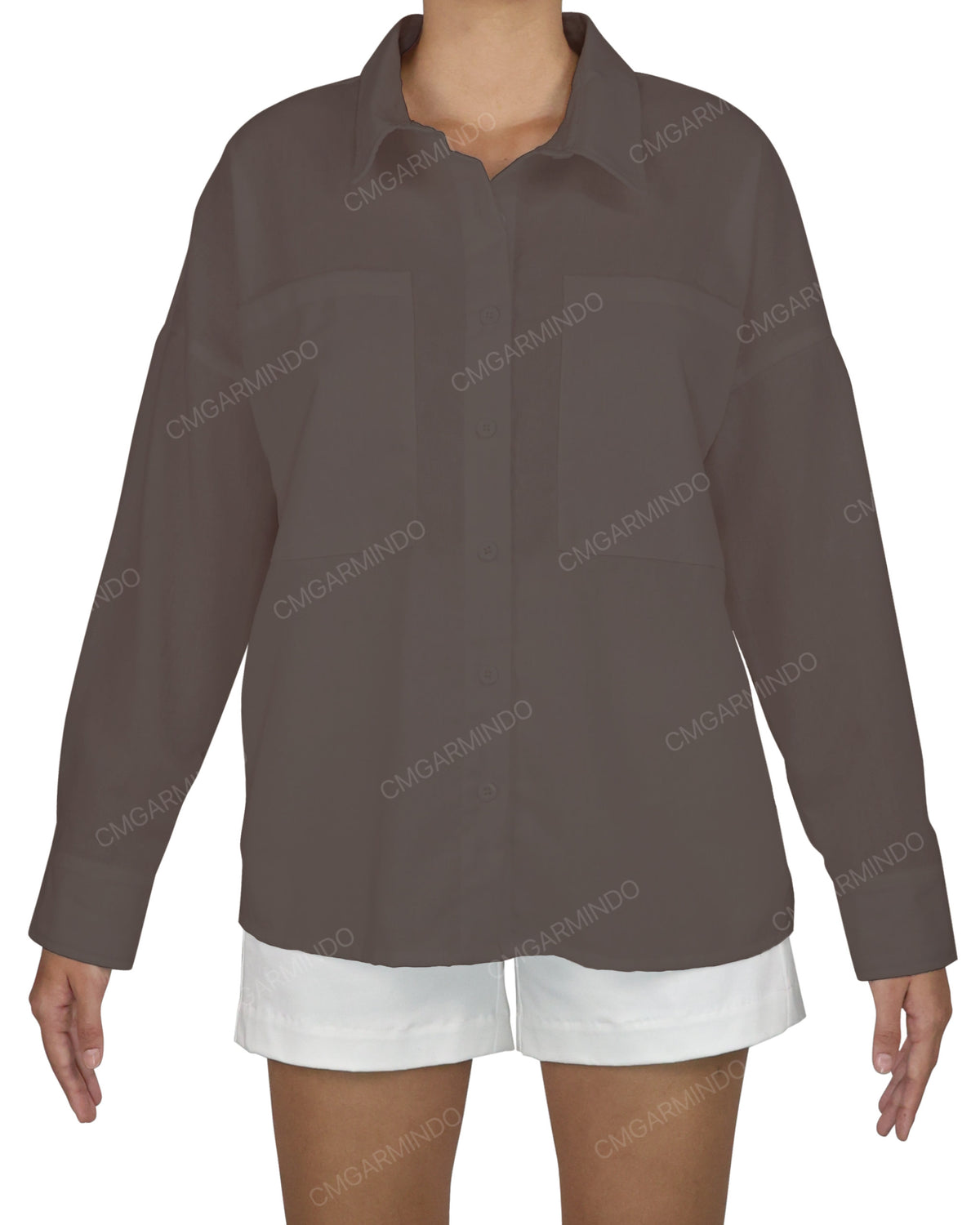 Oversized Dolman Button Up Shirt
