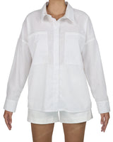 Oversized Dolman Button Up Shirt