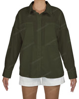 Oversized Dolman Button Up Shirt
