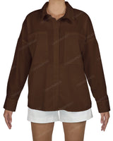 Oversized Dolman Button Up Shirt