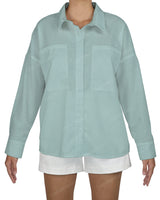 Oversized Dolman Button Up Shirt
