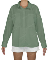 Oversized Dolman Button Up Shirt