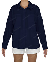 Oversized Dolman Button Up Shirt