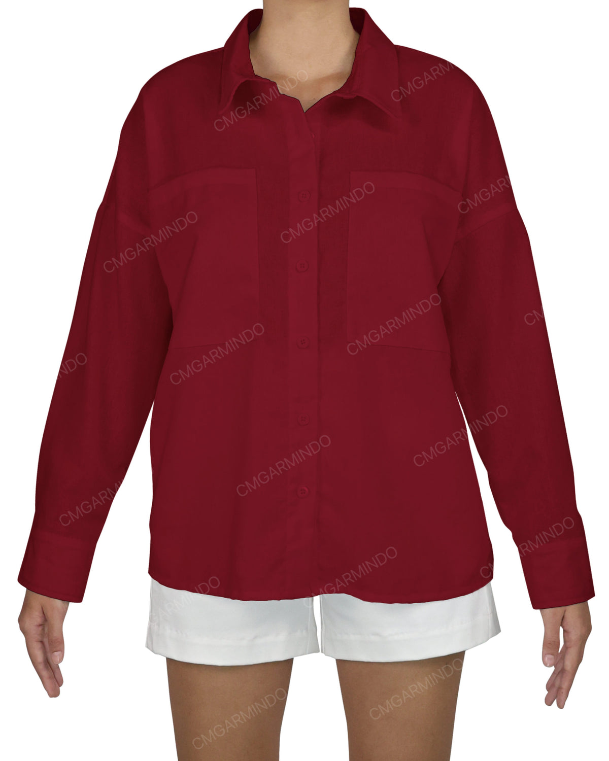 Oversized Dolman Button Up Shirt