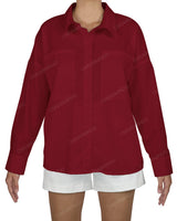 Oversized Dolman Button Up Shirt