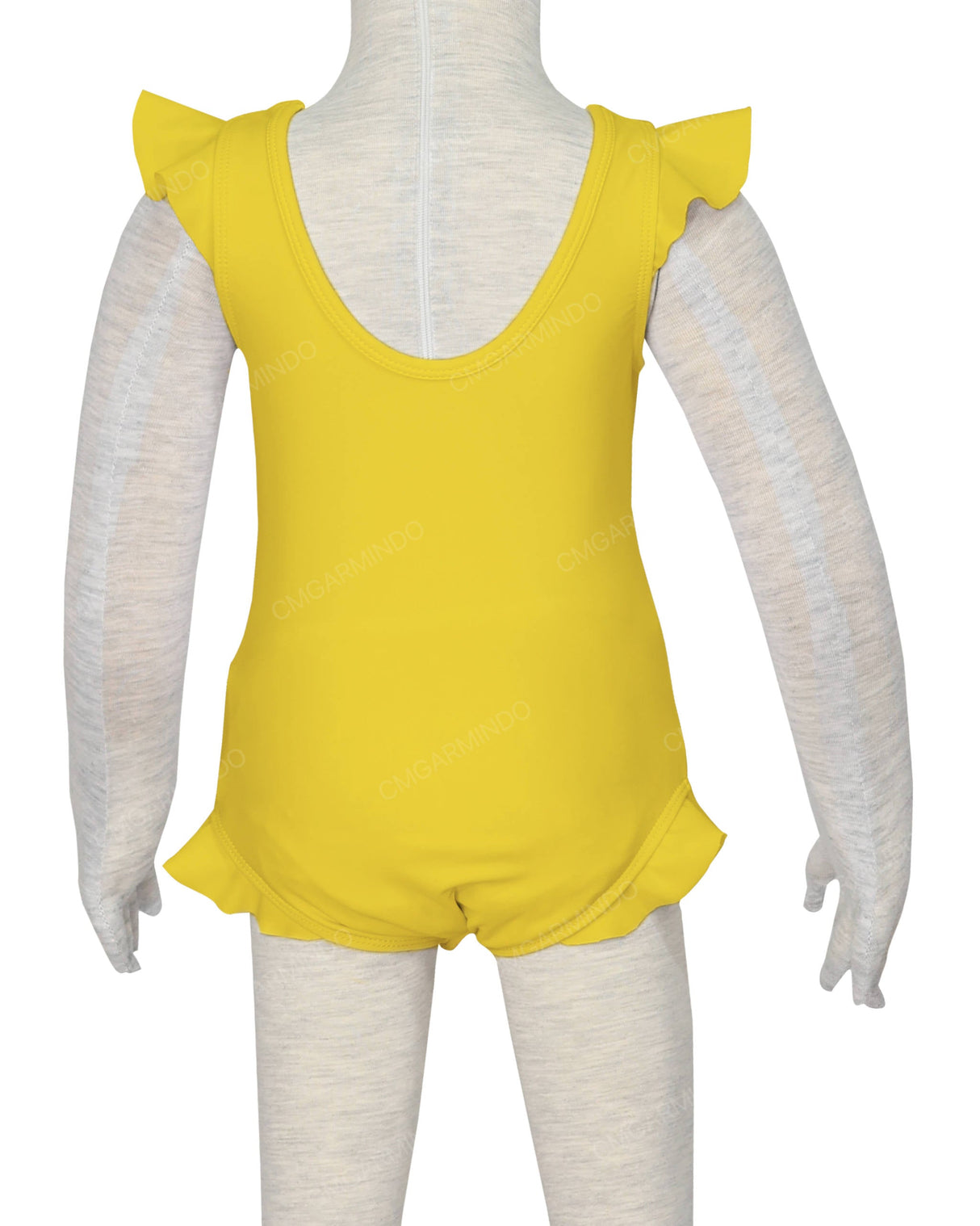 Frill Shoulder and Leg Scoop Back Snaps One Piece