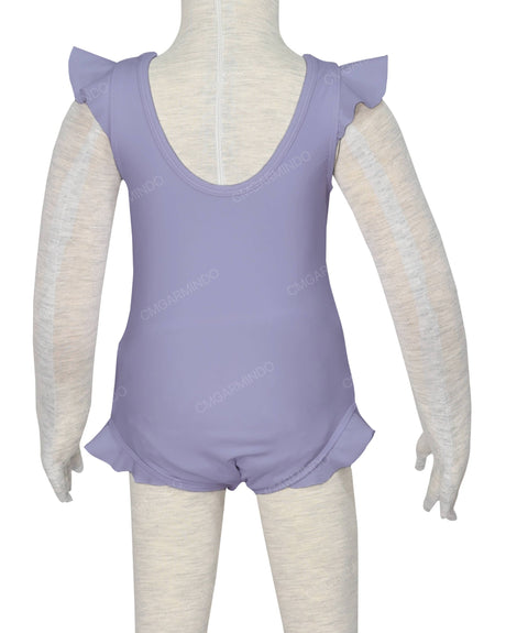 Frill Shoulder and Leg Scoop Back Snaps One Piece