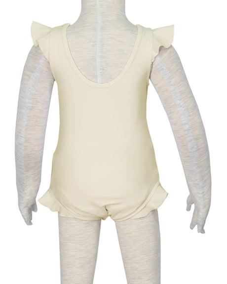Frill Shoulder and Leg Scoop Back Snaps One Piece