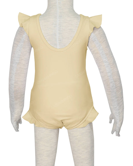 Frill Shoulder and Leg Scoop Back Snaps One Piece