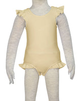 Frill Shoulder and Leg Scoop Back Snaps One Piece