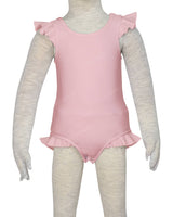 Frill Shoulder and Leg Scoop Back Snaps One Piece