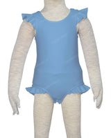 Frill Shoulder and Leg Scoop Back Snaps One Piece