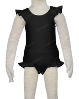 Frill Shoulder and Leg Scoop Back Snaps One Piece